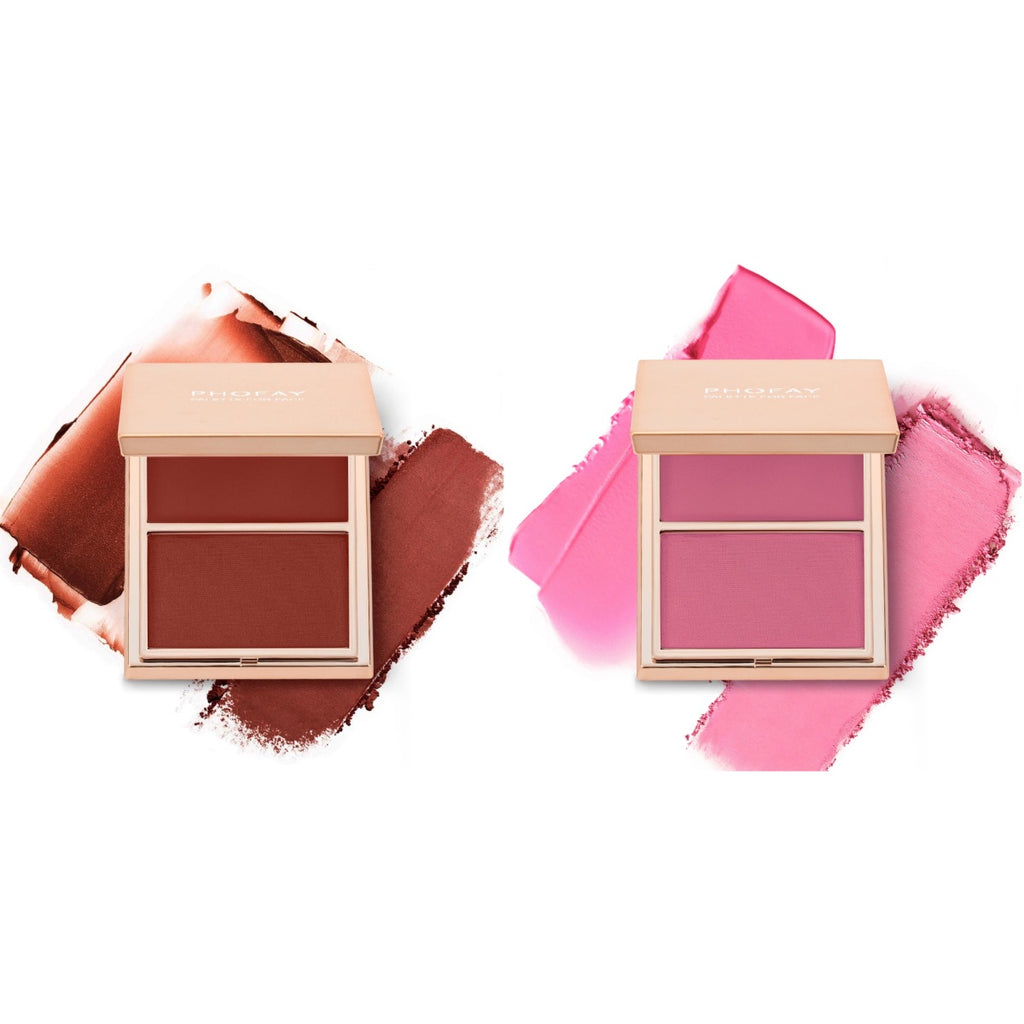 Double-Take Cream & Powder Blush Duo — Smooth, Weightless & Buildable | 6 Shades + Sets — Prime Trend Market