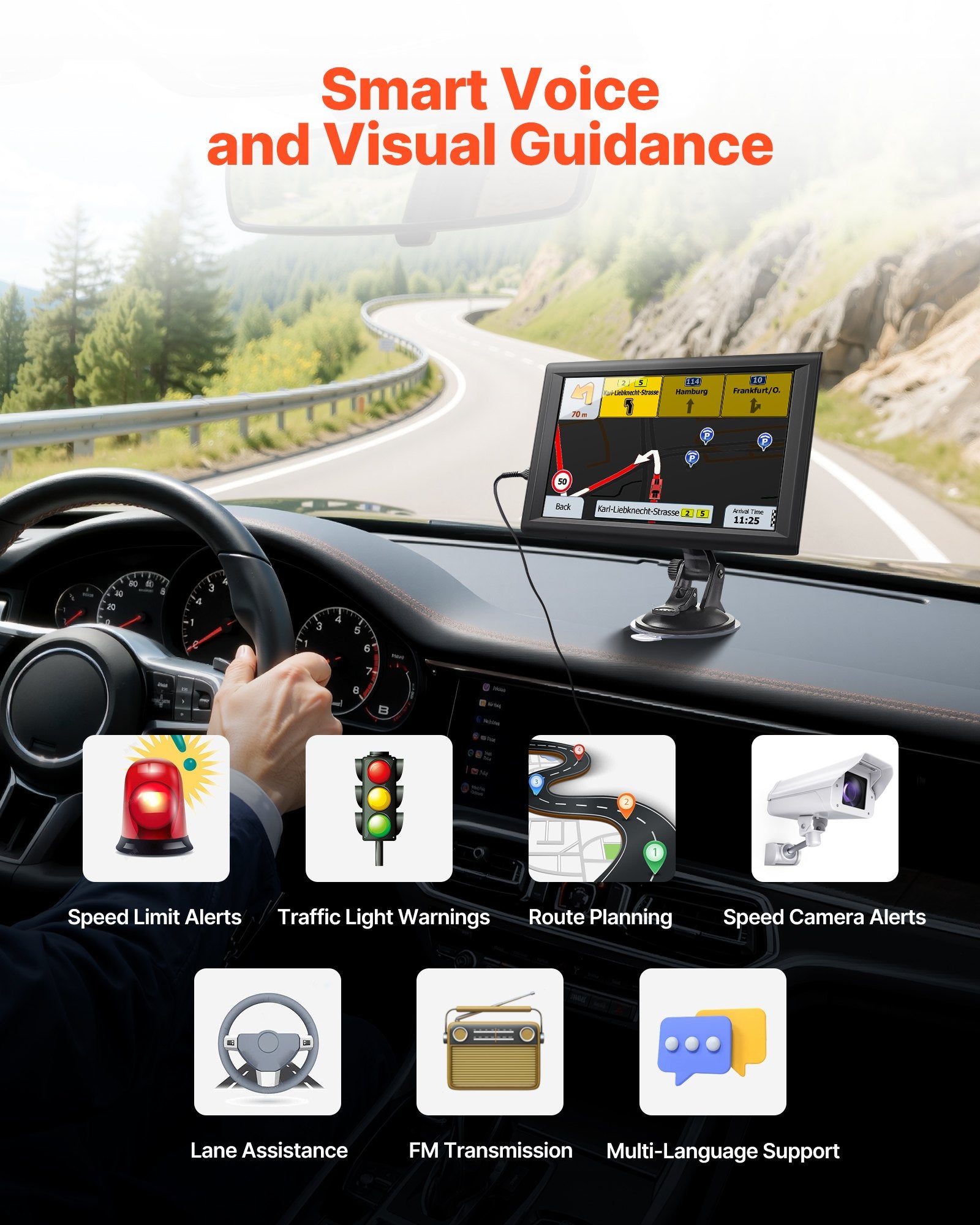 9" GPS Navigator + Dash Cam | 9" Touch Screen | Speed Camera Alerts | FM Transmitter | 16GB — Prime Trend Market