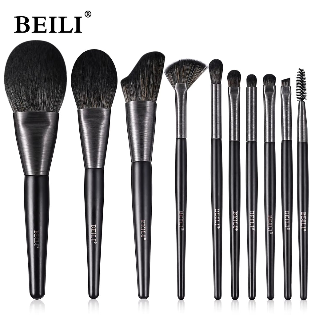 10-Piece Rose Gold Luxury Vegan Makeup Brush Set — Contour & Blush Brushes — Prime Trend Market