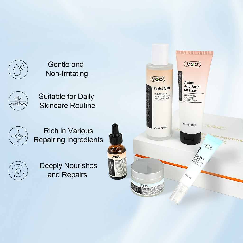 Complete Skincare Ritual Set — Cleanser + Toner + Serum + Eye Cream + Moisturizer — Prime Trend Market