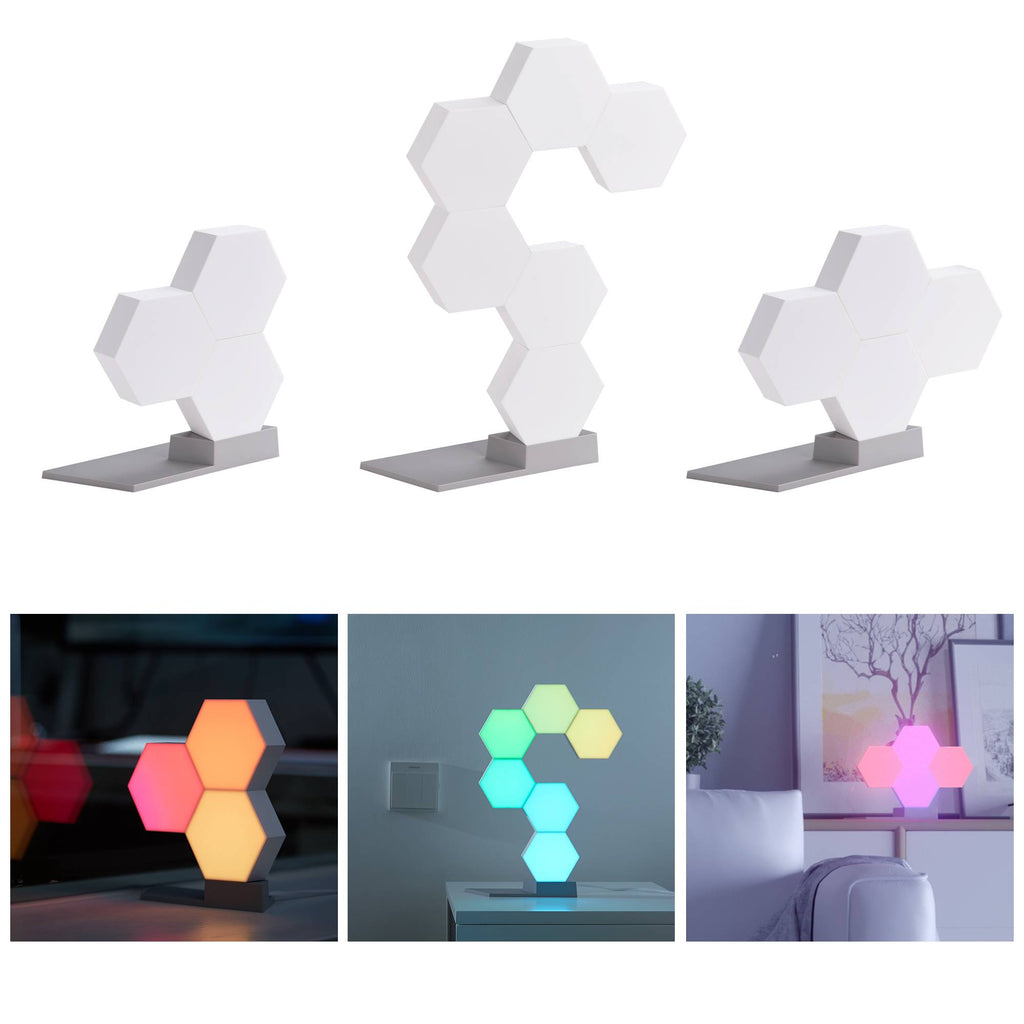 Hexagon LED Smart Light Panel | RGB App-Controlled | Touch Sensor | Modular Wall Light — Prime Trend Market