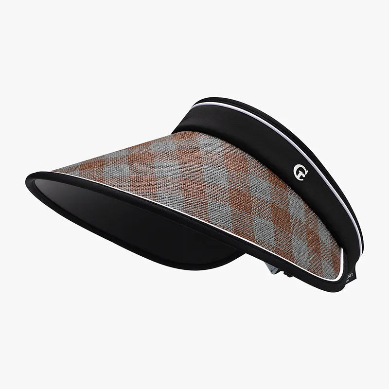 Adjustable Plaid Sun Visor