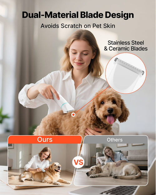4-in-1 Dog Grooming Kit | Low Noise 7000 RPM Pet Clipper | 6 Combs, 4 Blades & Nail Grinder | IPX7 Waterproof | Dogs & Cats — Prime Trend Market