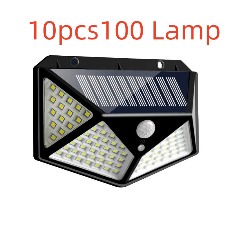 Solar LED Wall Light — 100 LED Motion Sensor Outdoor Security Light, Waterproof, 3 Modes — Prime Trend Market