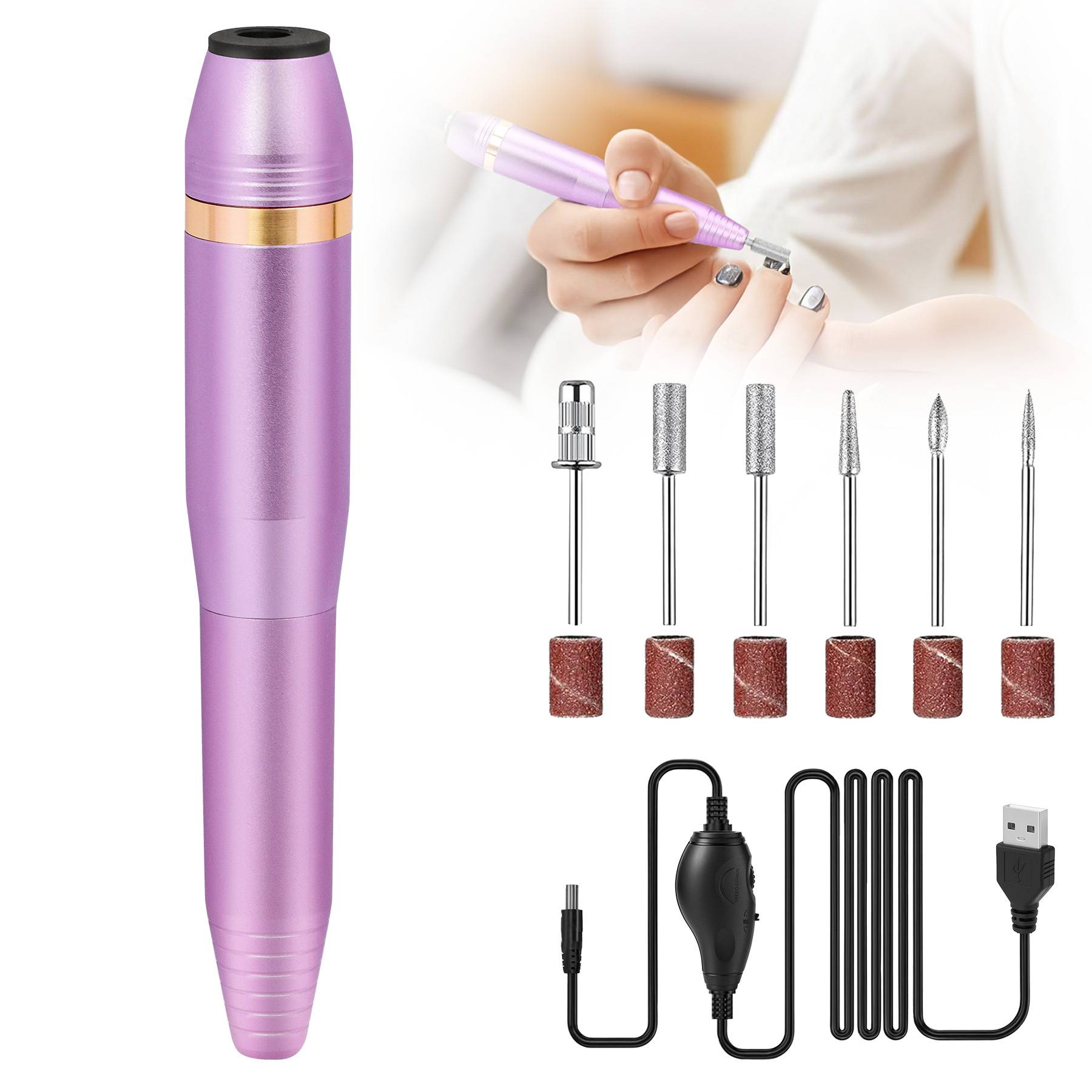 Professional Electric Nail Drill Kit – Portable Rose Gold Manicure Set — Prime Trend Market