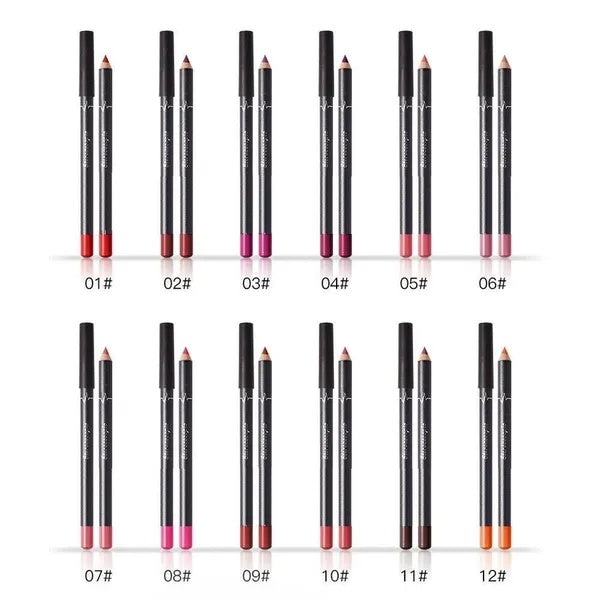 12-Piece Matte Waterproof Lip Liner Set – Long-Lasting Lip Pencils | 12 Shades for All Skin Tones — Prime Trend Market