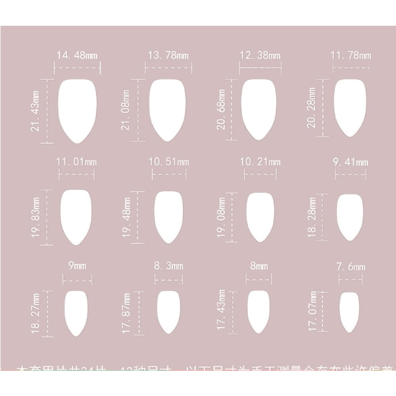 Minimalist Circle Press On Nails — 24 PCS Short Almond & Oval French Tip | Glue-On Fake Nails — Prime Trend Market