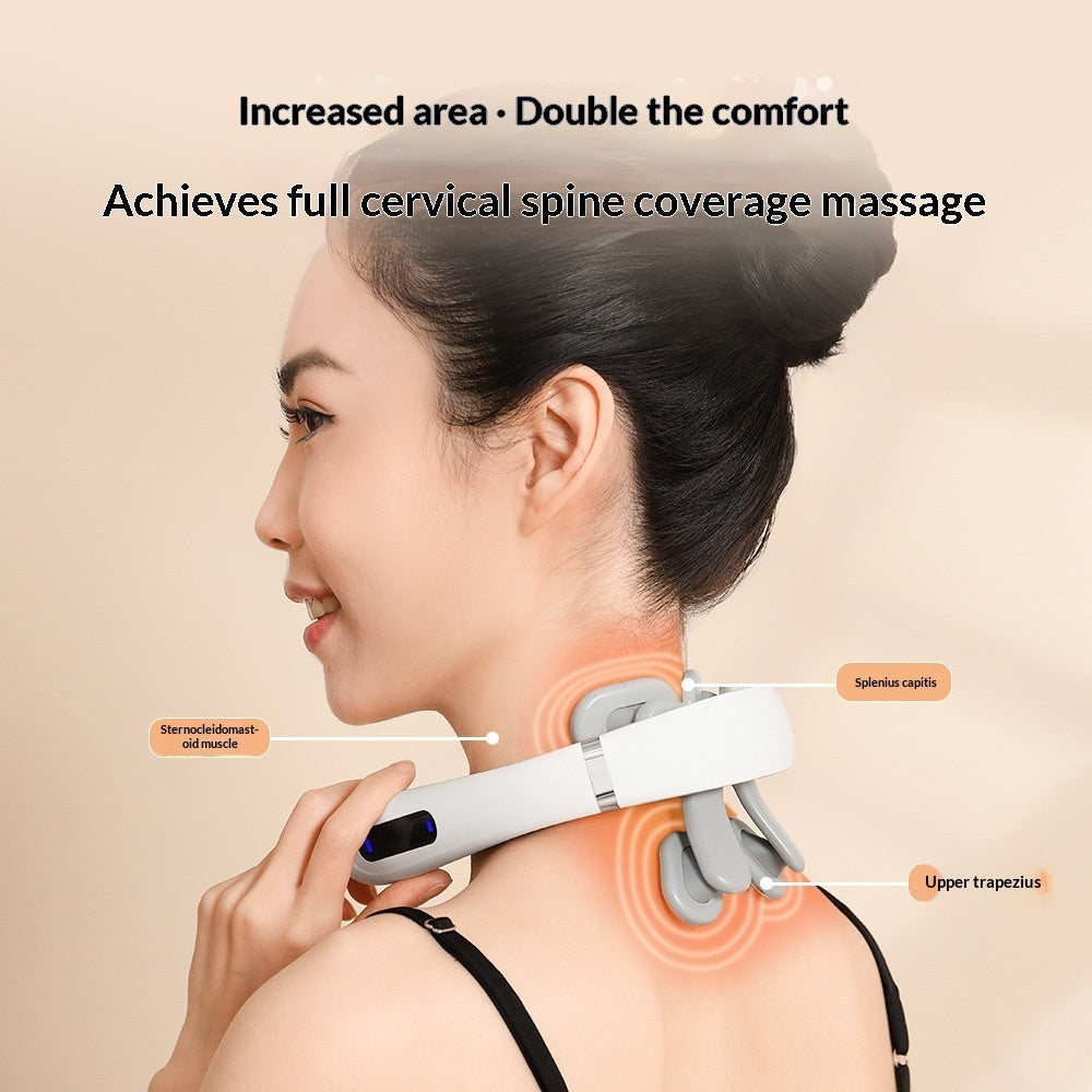Luxury Low-Frequency Pulse Smart Cervical Massager — Neck Pain Relief, Bluetooth, USB Rechargeable — Prime Trend Market