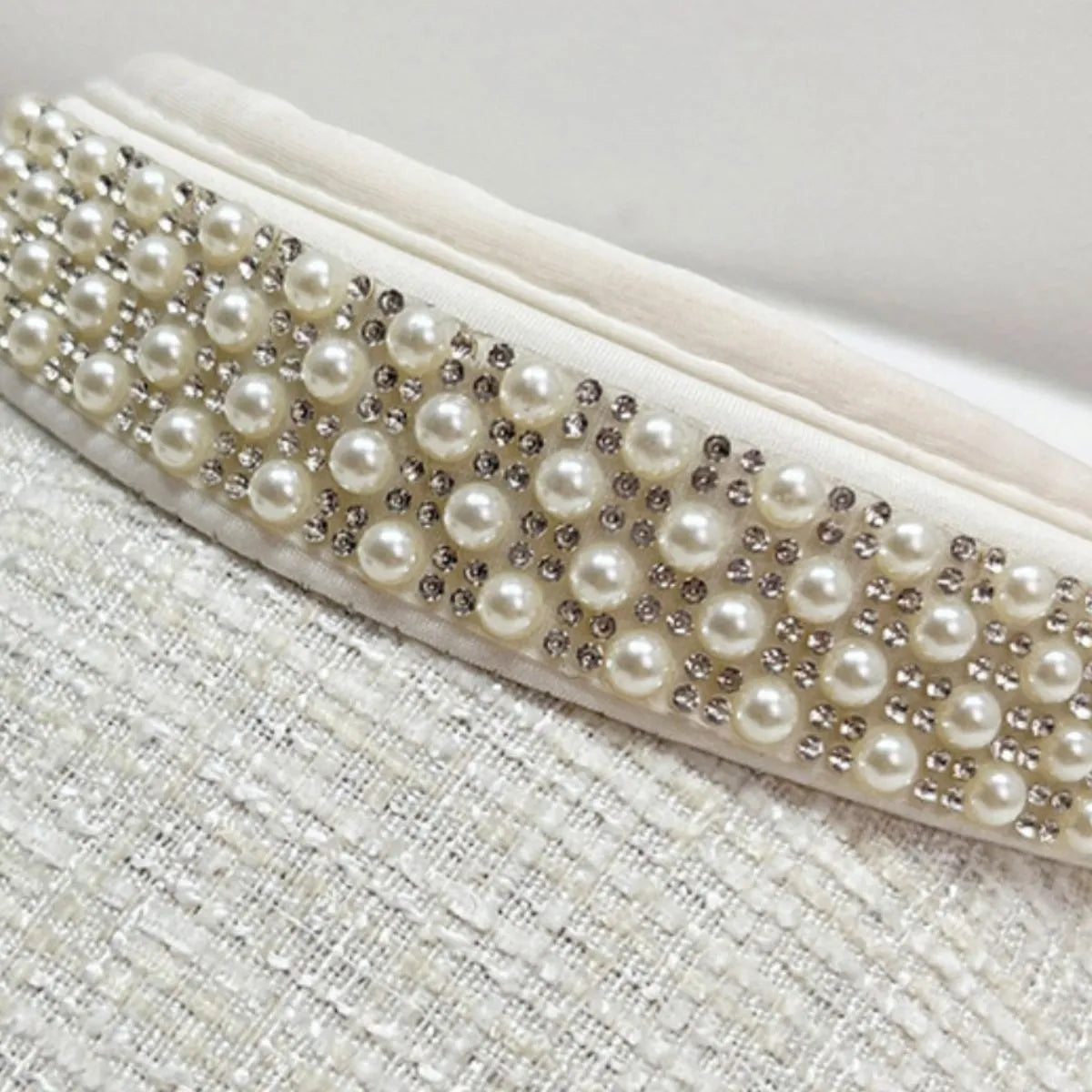 Pearl-Detail Sun Visor