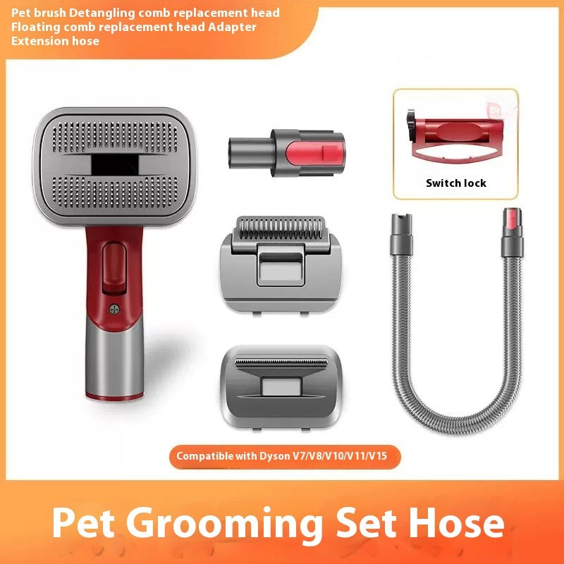Luxury Professional Pet Hair Suction Grooming Kit — 5-Suit Shaver & Comb Set for Dogs & Cats — Prime Trend Market