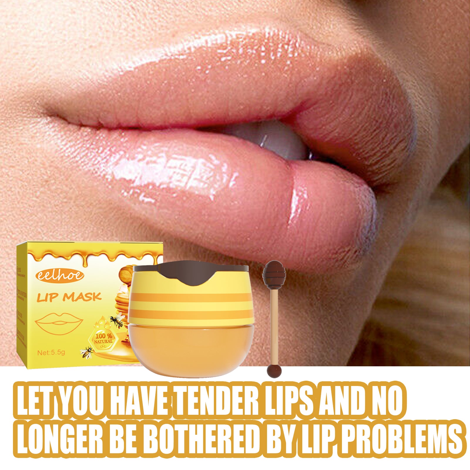 EELHOE Honey Lip Mask — Moisturizing, Exfoliating & Lip Line Repair | Propolis Bee Lipstick — Prime Trend Market