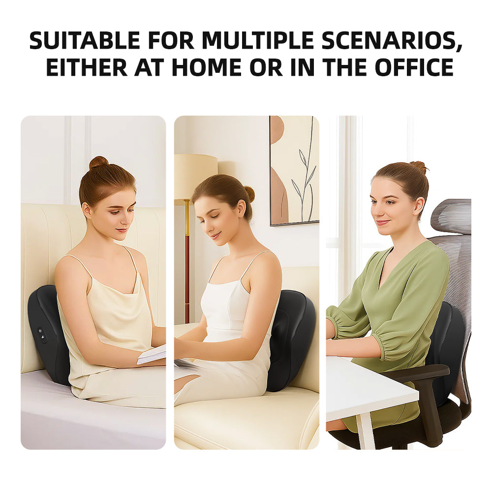 Luxury Smart Massage Cushion with Heat — 3 Speed Neck, Back & Shoulder Massager for Home, Office & Car — Eliza & Tuan