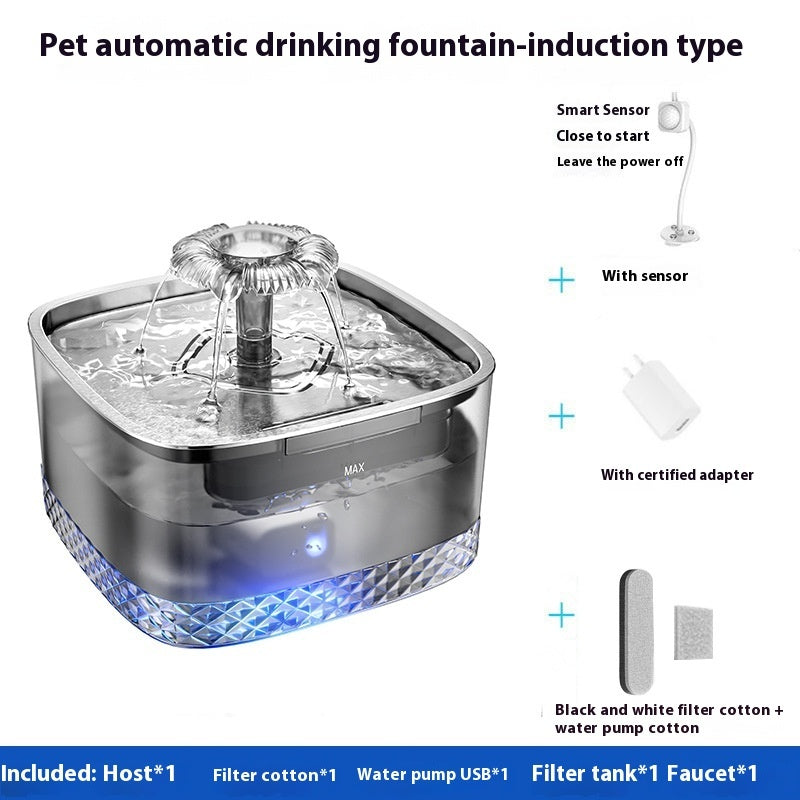 Luxury Stainless Steel Smart Cat Water Feeder — Auto-Flow Induction Fountain with Filter — Prime Trend Market