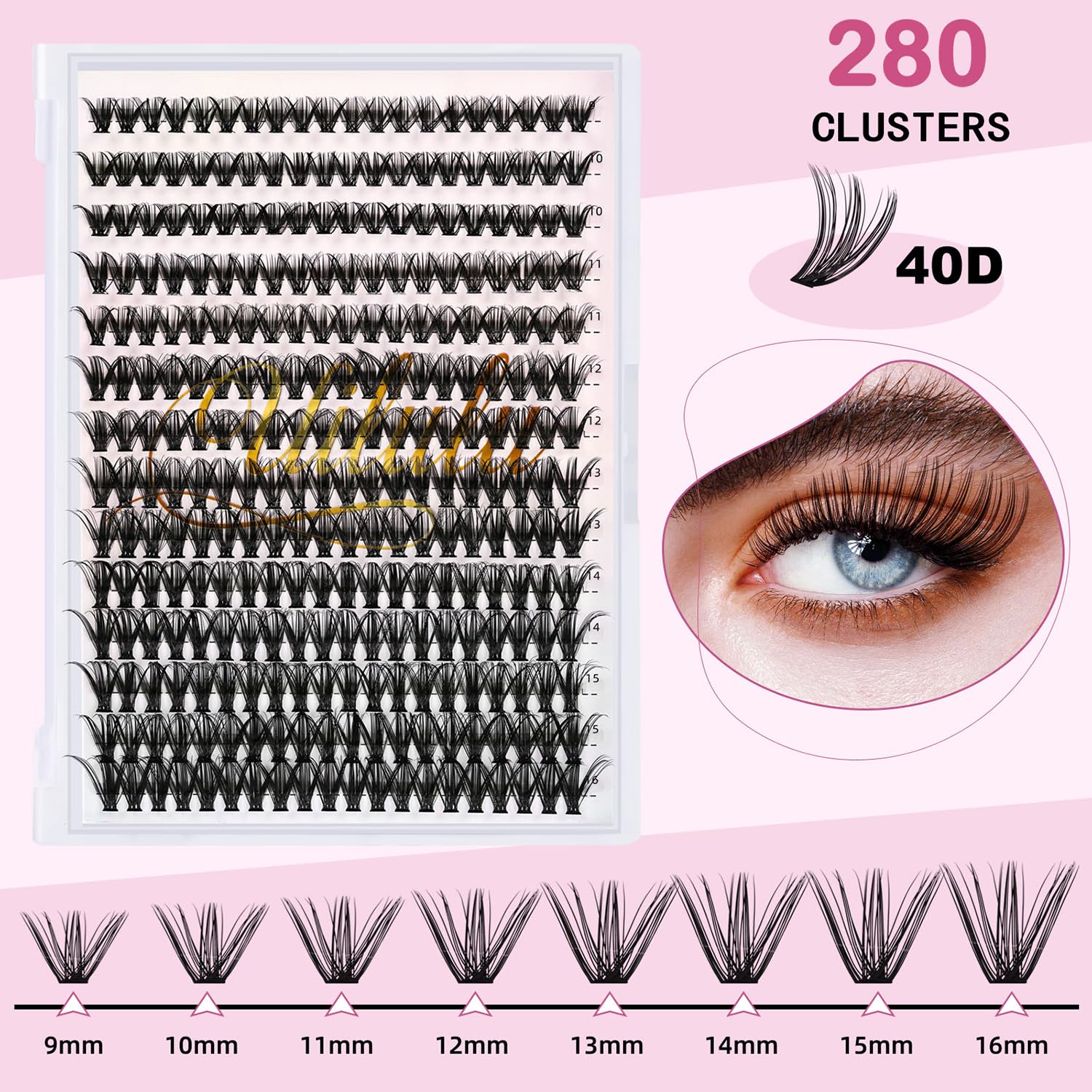 DIY Lash Extension Kit — 280pcs Individual Lash Clusters | D Curl, Thick Volume, Natural Look — Prime Trend Market