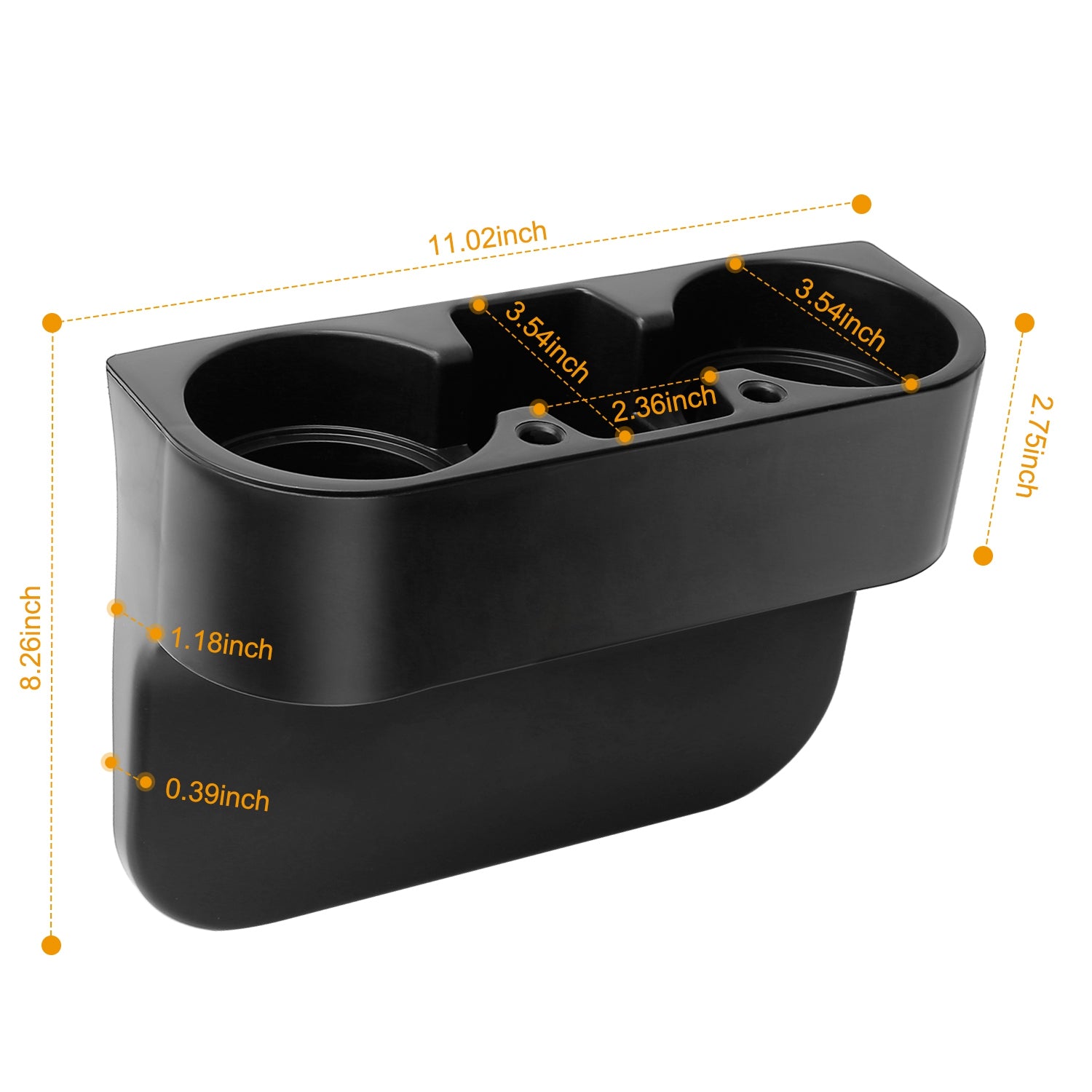 Car Seat Gap Wedge Organizer – Dual Cup Holder, Phone & Storage Pocket for Console Side — Prime Trend Market