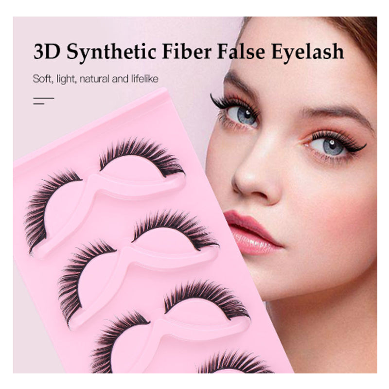 15 Pairs Cat Eye False Eyelashes — 3D Fluffy Wispy Natural Look | Clear Band Manga Lashes — Prime Trend Market