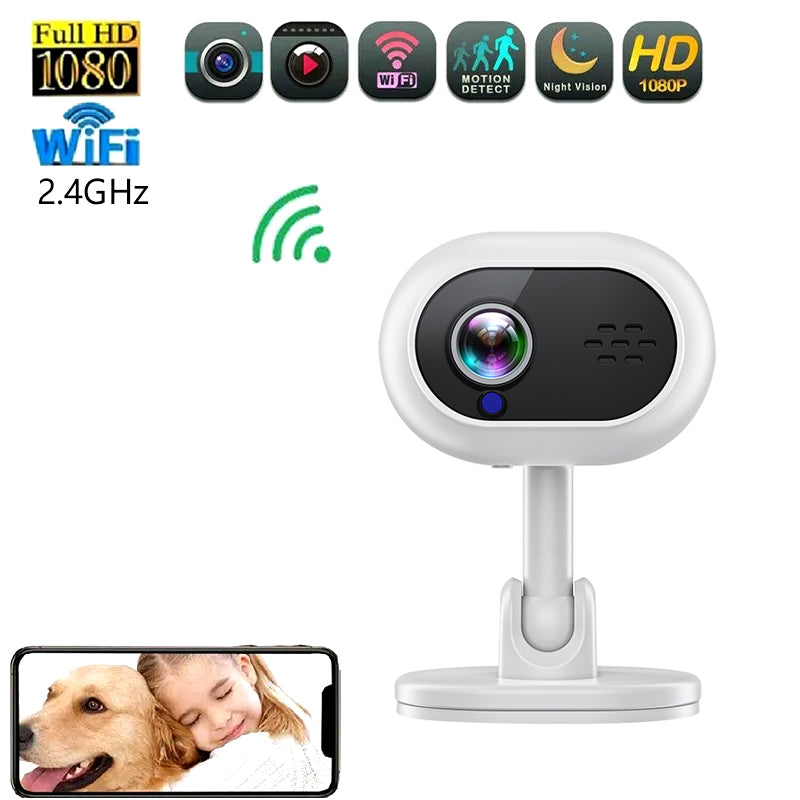 Luxury GuardView 1080P HD WiFi Mini Camera — Night Vision Home & Pet Monitor — Prime Trend Market