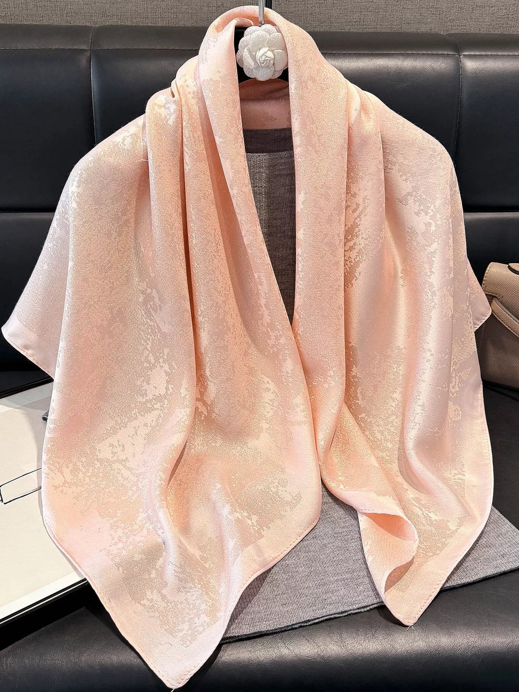 Lightweight Satin-Look Square Scarf