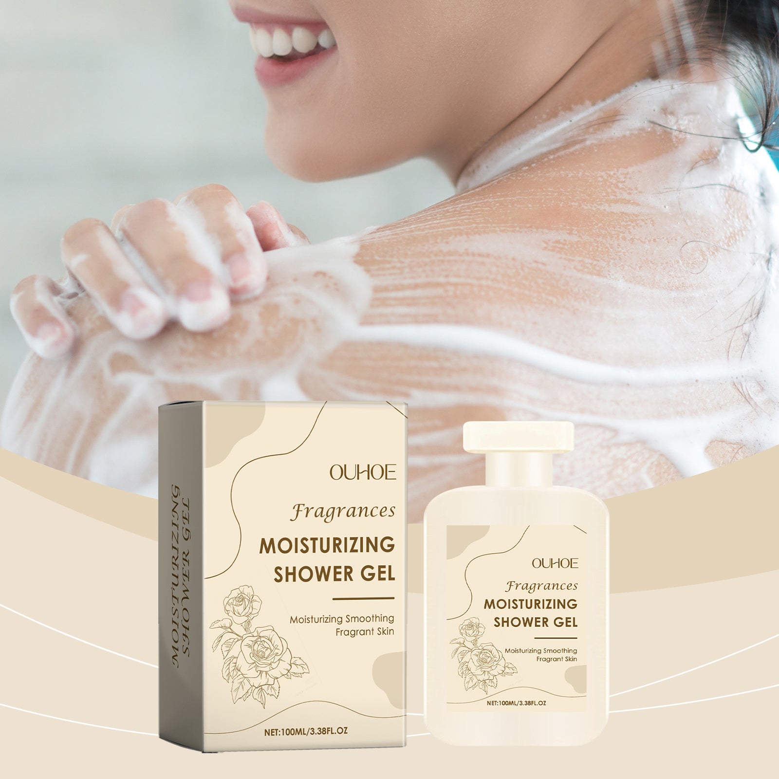 OUHOE Perfume Shower Gel 100ml — Moisturizing Body Wash with Lasting Fragrance | Rose Extract | Gift for Her — Prime Trend Market