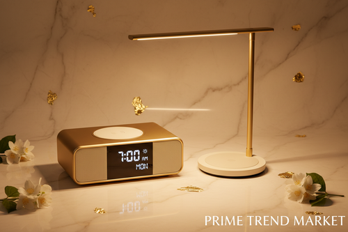 Bedside Pro Bundle | 5-in-1 Alarm Clock Wireless Charger + LED Desk Lamp Wireless Charger — Prime Trend Market