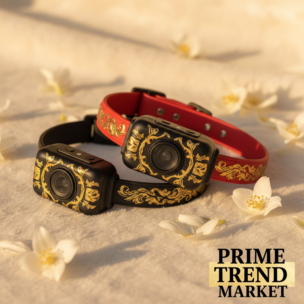 BeidouTrack GPS Pet Collar – Military-Grade Satellite Positioning with 500mAh Battery | Black & Red — Prime Trend Market