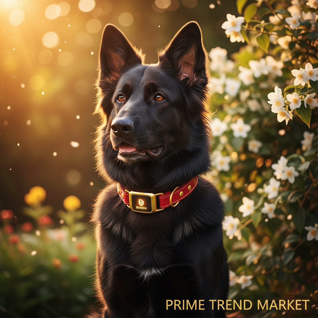 BeidouTrack GPS Pet Collar – Military-Grade Satellite Positioning with 500mAh Battery | Black & Red — Prime Trend Market