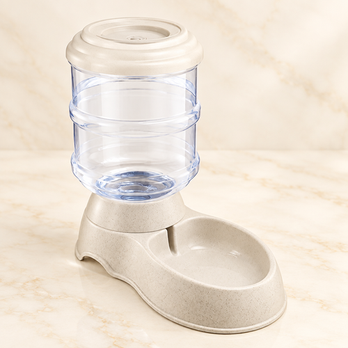Beige pet water dispenser