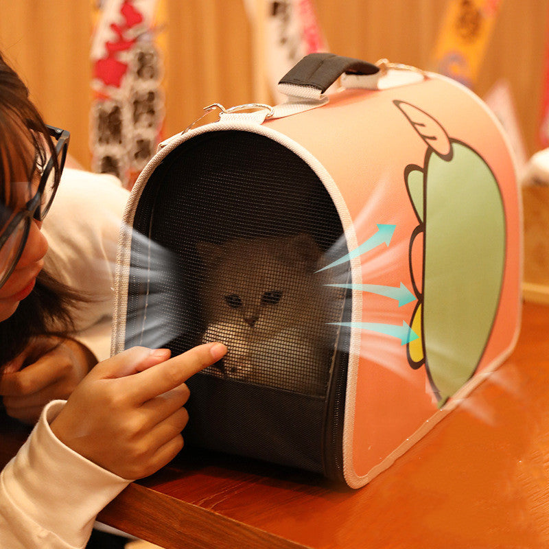 Luxury Pet Carrier Bag – Cute Foldable Cat & Small Dog Shoulder Bag — Prime Trend Market