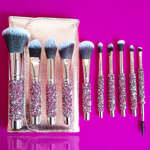 10-in-1 Diamond Inlaid Handmade Luxury Makeup Brush Set — Prime Trend Market