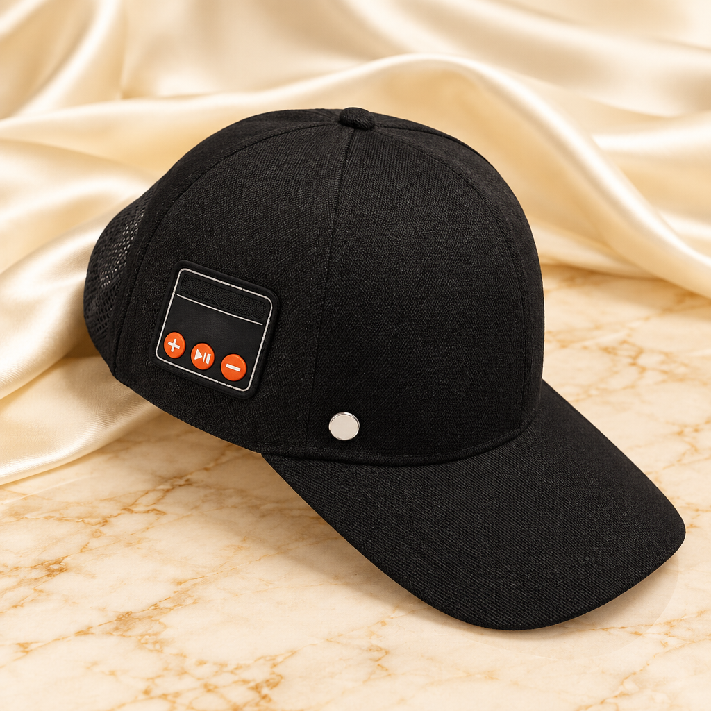 Black Bluetooth music hat