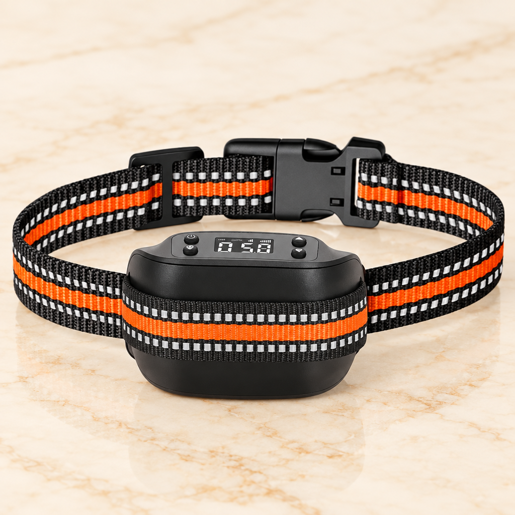 Black dog GPS collar