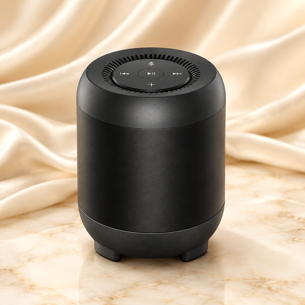 Black smart speaker