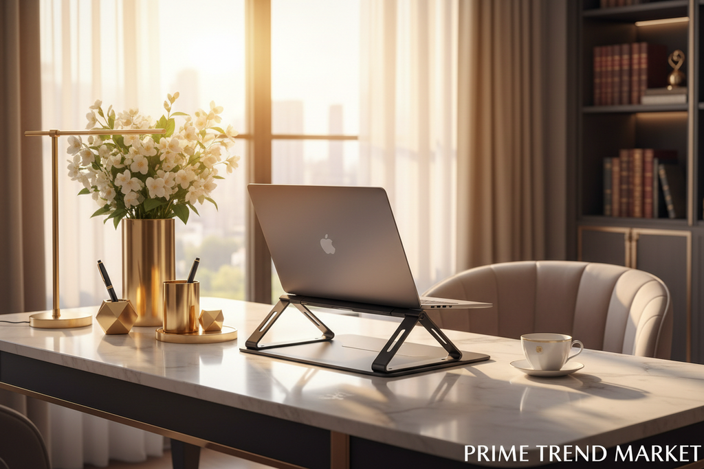 Complete Laptop Setup Bundle | Foldable Stand + Cooling Pad — Prime Trend Market
