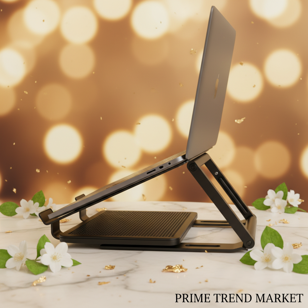 Complete Laptop Setup Bundle | Foldable Stand + Cooling Pad — Prime Trend Market
