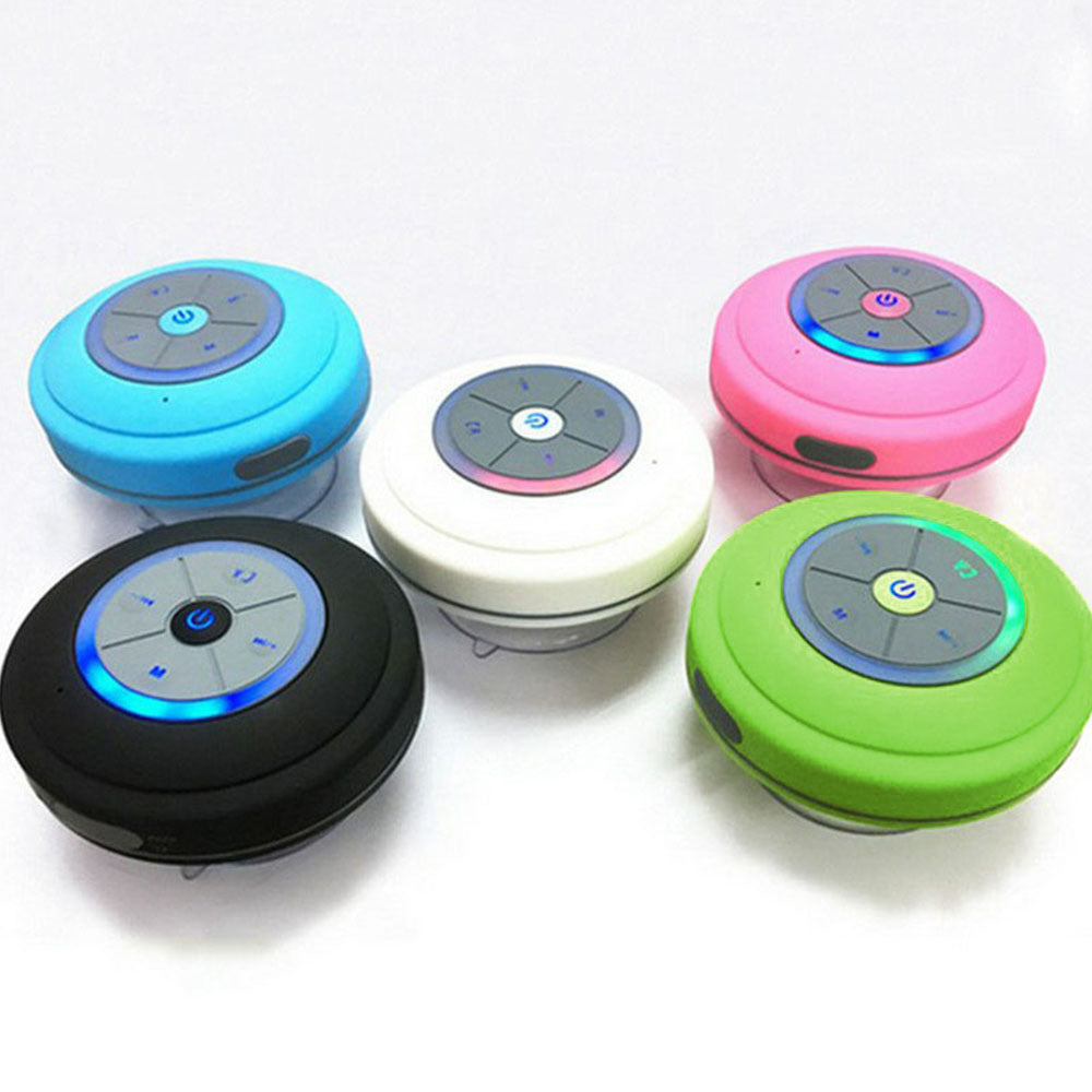 Waterproof Suction Cup Bluetooth Speaker — Shower & Outdoor Mini Speaker, BT 4.0, FM Radio, 5 Colors — Prime Trend Market