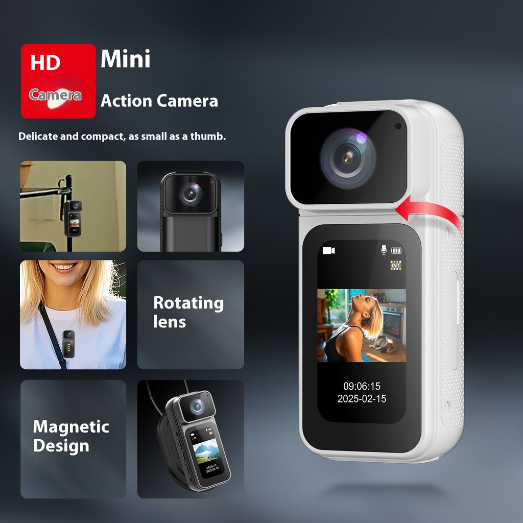 Luxury S80 Pro Anti-Shake Sports Camera — HD Video, Outdoor Adventure Cam | Black & White — Prime Trend Market
