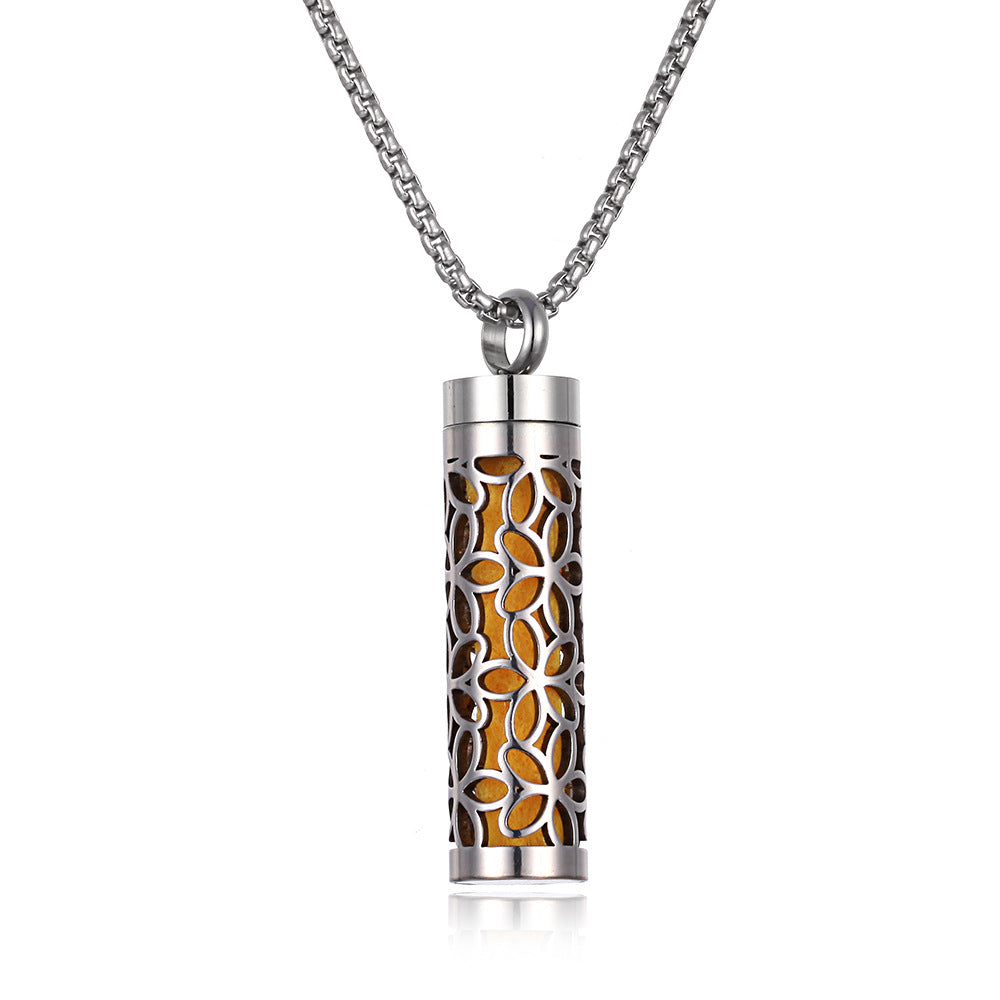 Aromatherapy Essential Oil Pendant Necklace — Titanium Steel Diffuser Locket | 16 Styles + Cotton Pads — Prime Trend Market