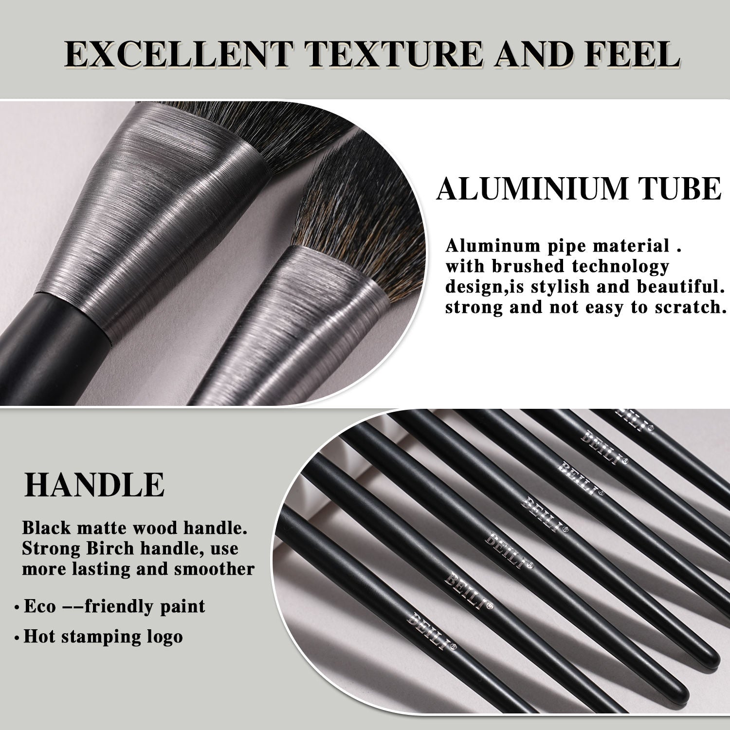 High-quality Makeup Brushes With Wooden Handles, Premium Natural 10pcs Makeup Brushes. — Prime Trend Market