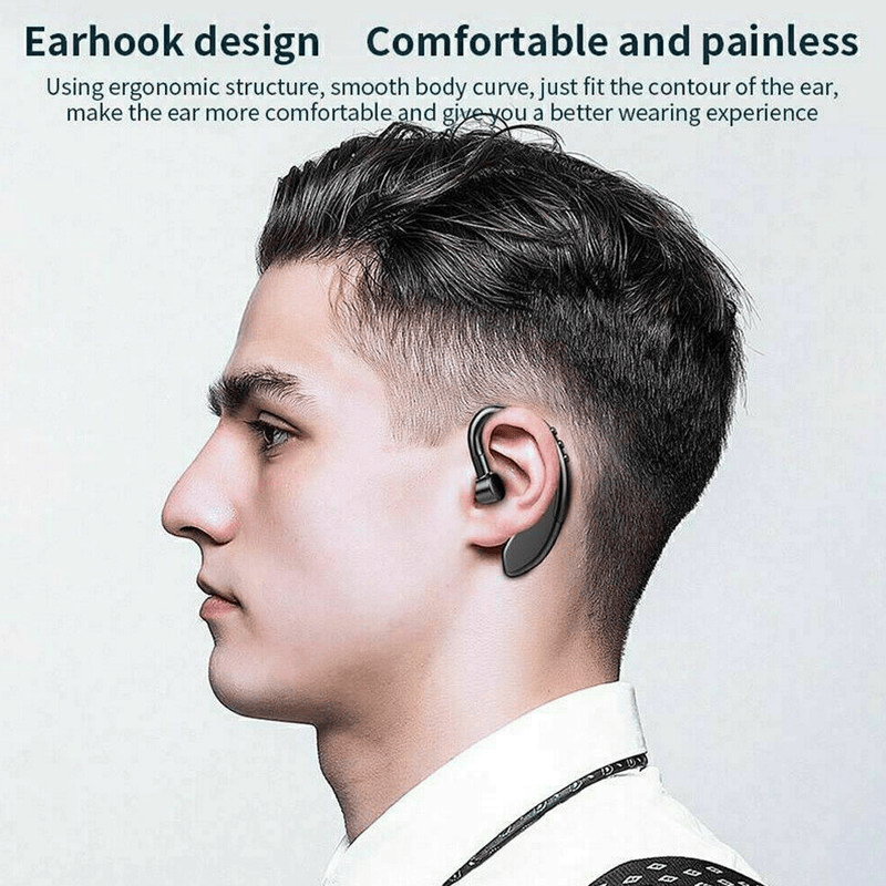 Wireless Bluetooth 5.0 Earpiece | Hook Headset | Noise Cancelling | Fits Left & Right Ear — Prime Trend Market