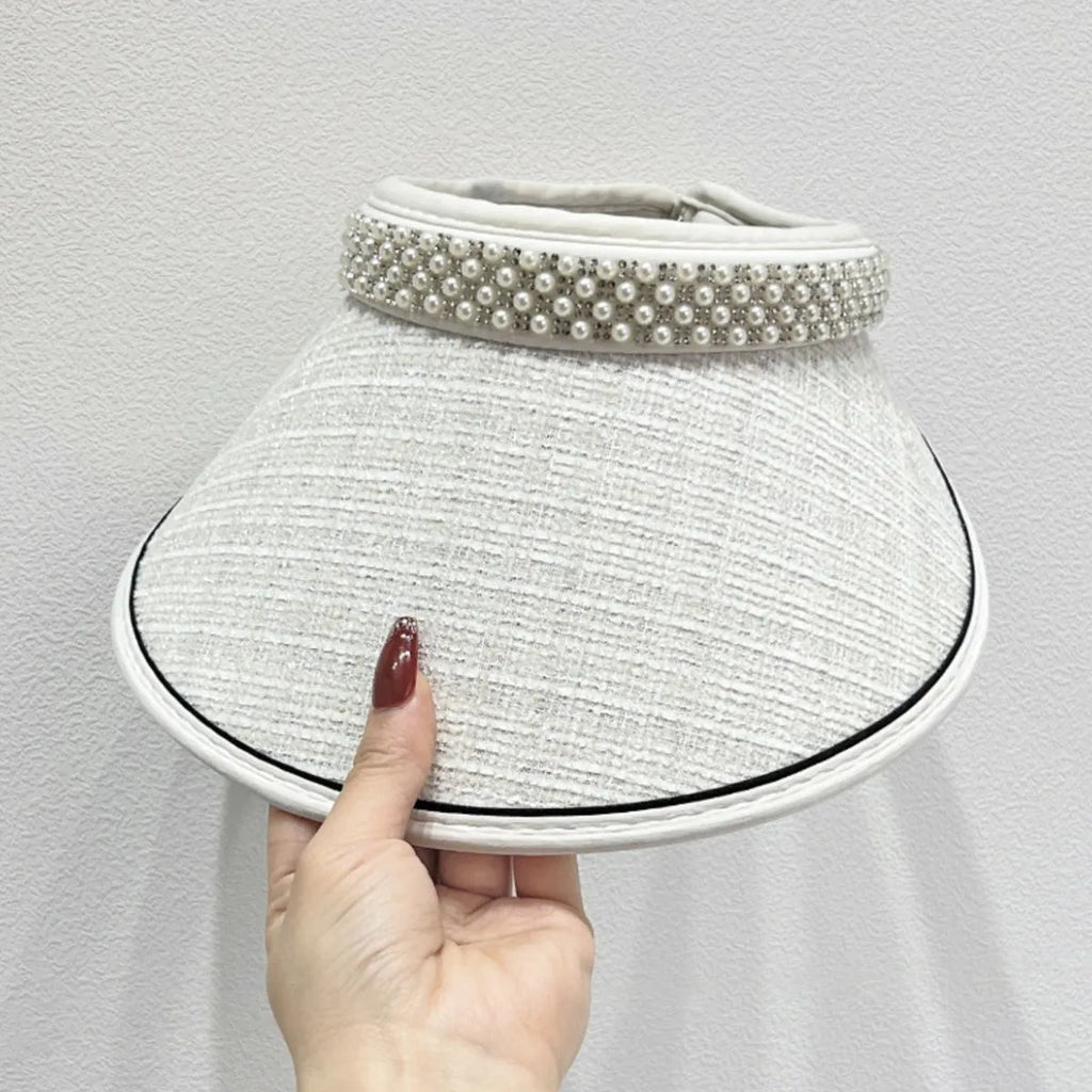 Pearl-Detail Sun Visor