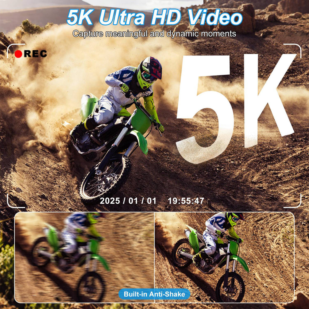 5K WiFi Vlogging Camera with Flip Screen, Fill Light & 2 Batteries — Prime Trend Market