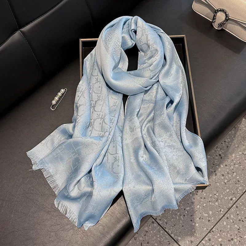 Pastel Raw-Hem Polyester Scarf