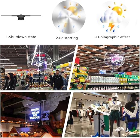 3D Hologram Fan Display — WiFi App-Controlled 16.5" LED Advertising Sign — Prime Trend Market