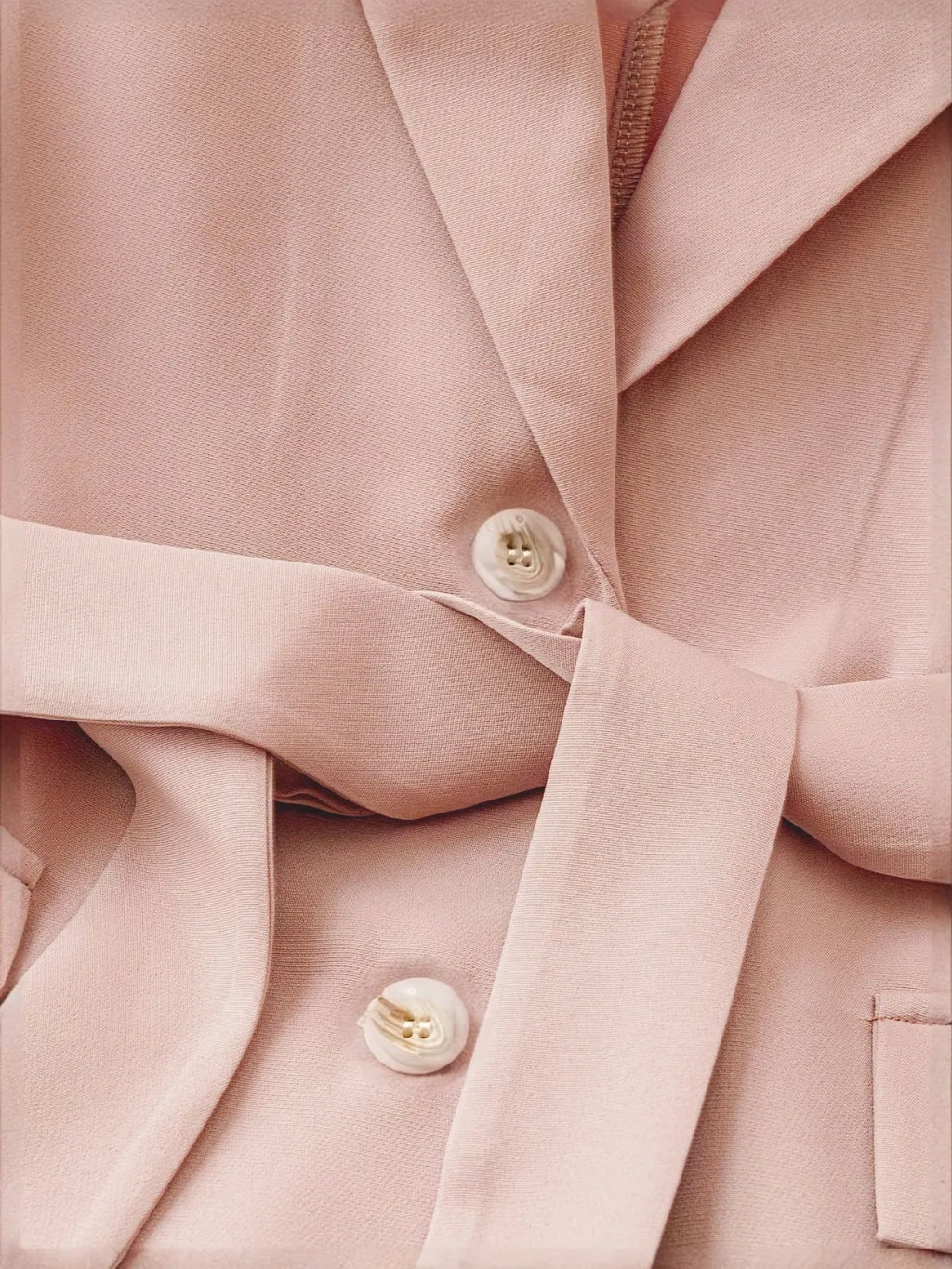 Black Tie-Waist Lapel-Collar Sleeveless Blazer