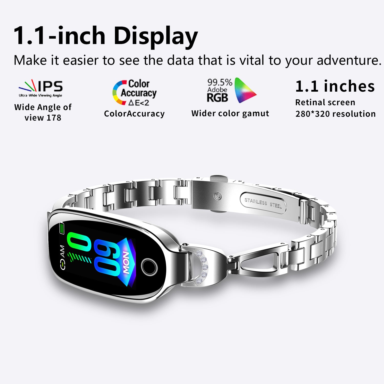 Luxury Women's Bling Smartwatch — Menstrual Cycle, Heart Rate, Remote Photography & More — Prime Trend Market
