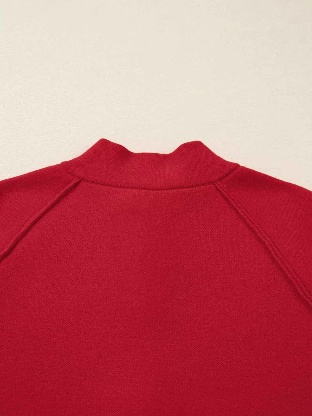 Scarlet Collared Button-Front Cardigan