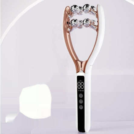 V-Roller EMS Red & Blue Dual-Wave Face Lifting & Slimming Device — Micro Current Tightening Beauty Tool — Eliza & Tuan