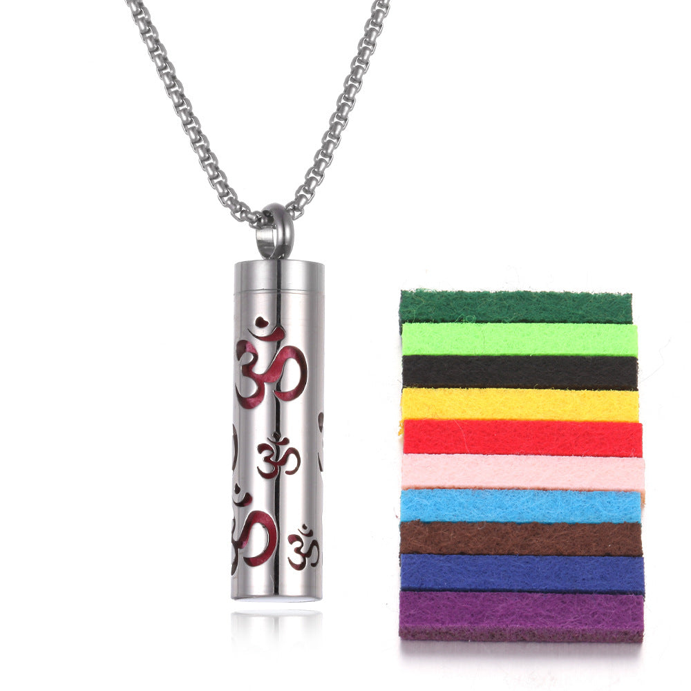 Aromatherapy Essential Oil Pendant Necklace — Titanium Steel Diffuser Locket | 16 Styles + Cotton Pads — Prime Trend Market