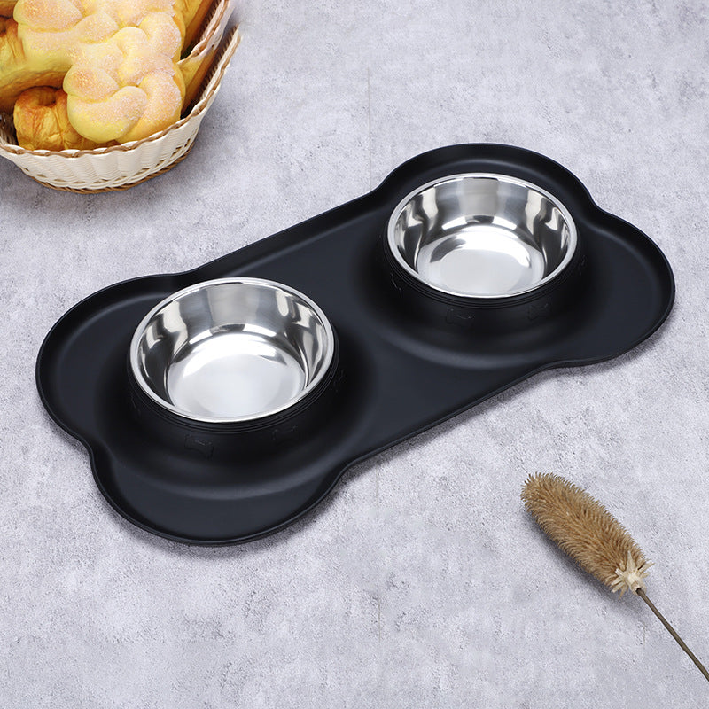 Luxury Silicone Foldable Anti-Spill Pet Double Bowl – Portable Travel Bowl for Cats & Dogs — Prime Trend Market