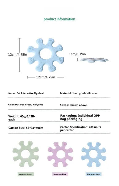 Pet Interactive Flywheel Toy — Spinning Silicone Dog Toy for Fun, Bonding & Mental Stimulation — Prime Trend Market